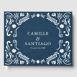 Livro De Visitas Casamento Mexicano Blue Talavera