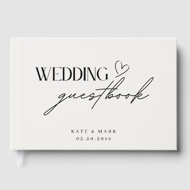 Livro De Visitas Casamento Minimalista (Frente)