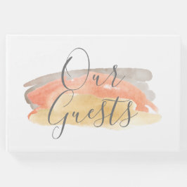 Livro De Visitas Casamento Minimalista de bonito Aquarela