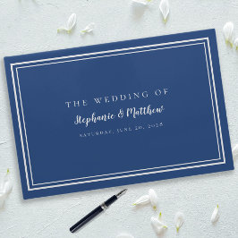 Livro De Visitas Casamento Minimalista Moderno Clássico Branco Chic