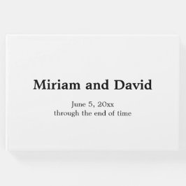 Livro De Visitas Casamento Minimalista Preto e Branco