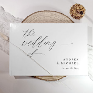 Livro De Visitas Casamento Minimalista Romântico Simples Elegante M