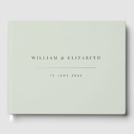 Livro De Visitas Casamento Minimalista | Sage Pálido
