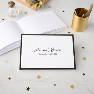 Livro De Visitas Casamento Minimalista Tipografia Moderna