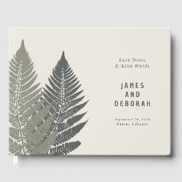 Livro De Visitas Casamento Mínimo de Floresta Fern Botânico