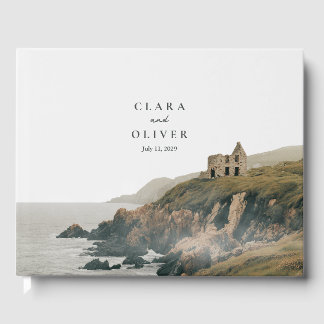 Livro De Visitas Casamento Minimo no Penhasco da Costa Irlandesa Gr