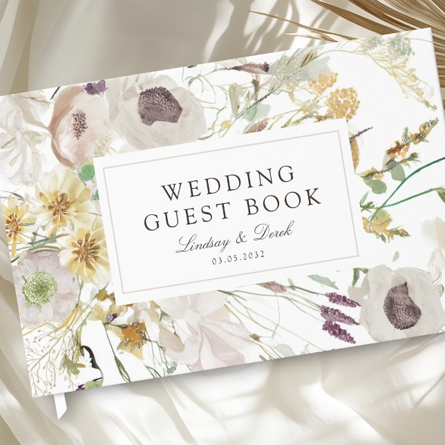 Livro De Visitas Casamento Moderno de Primavera (Modern Spring Wedding Guest Book)
