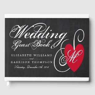 Livro De Visitas Casamento moderno do coração do rico do quadro