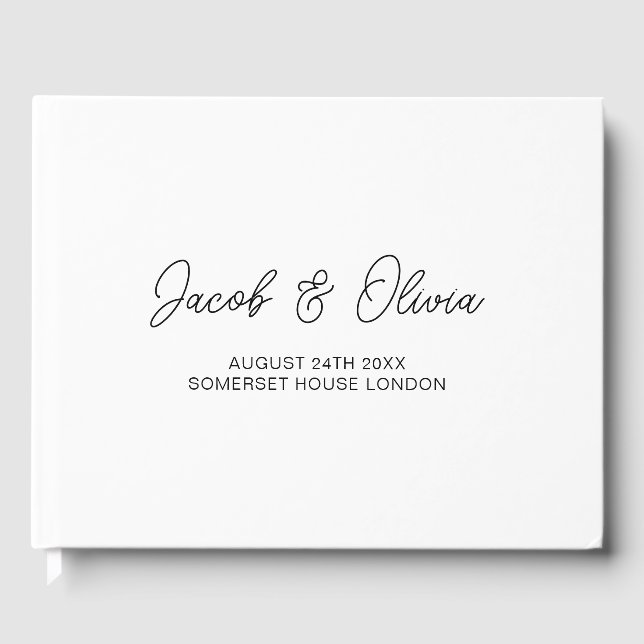 Livro De Visitas Casamento Moderno Personalizado (Frente)