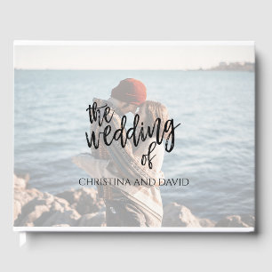 Livro De Visitas Casamento Moderno Romântico personalizado de foto