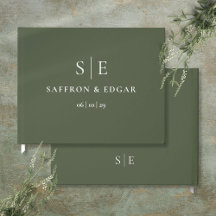 Casamento Monograma Verde Oliva