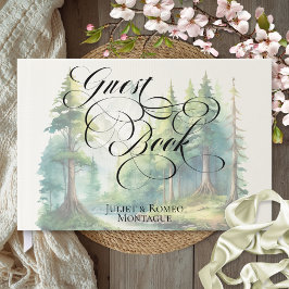 Livro De Visitas Casamento Montanhas Aquarela