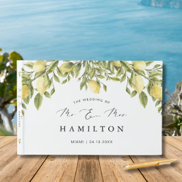 Livro De Visitas Casamento na costa de Lemon amalfi amarelo
