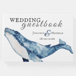 Livro De Visitas Casamento Náutico de Praia da Baleia Humpback com 