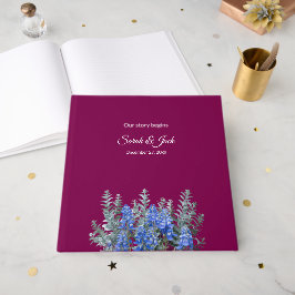 Livro De Visitas Casamento no inverno brilhante com Bluebonnet
