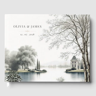 Livro De Visitas Casamento no Jardim Secreto do Château Francês