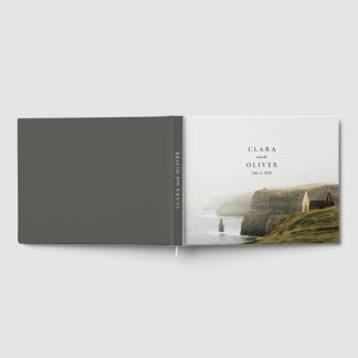 Livro De Visitas Casamento nos Penhascos Irlandeses de Névoa Suave
