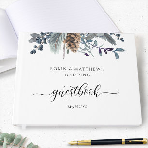 Livro De Visitas Casamento ou outro, Marinho Elegante Blue Rustic F