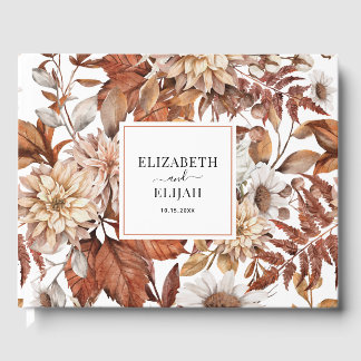 Livro De Visitas Casamento outono Personalizado do outono de Terrac