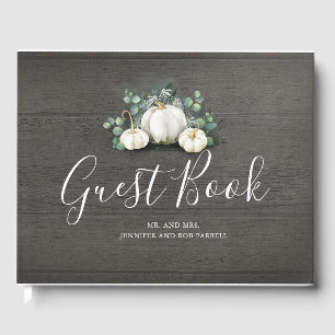 Livro De Visitas Casamento outono rústico do país das abóboras