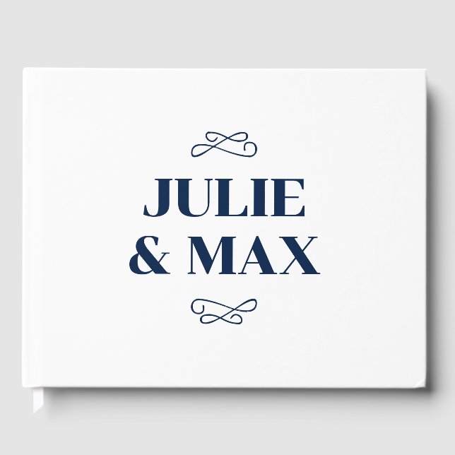 Livro De Visitas Casamento Personalizado com Enfeite Naval (Frente)