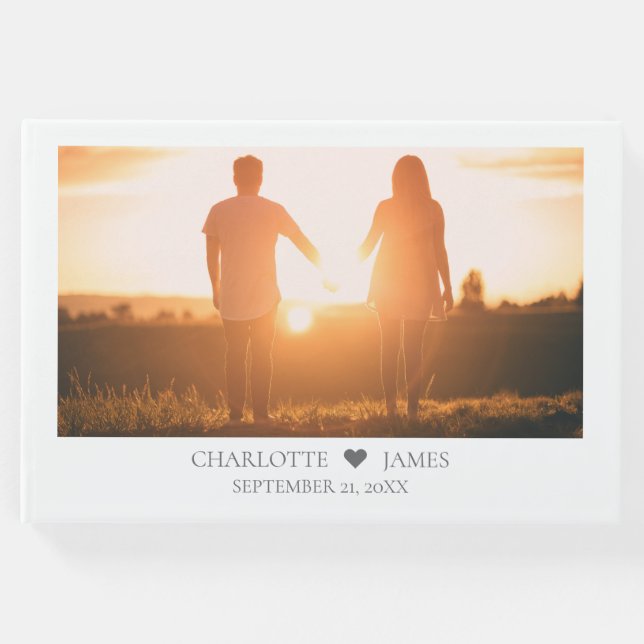 Livro De Visitas Casamento personalizado de Casal de fotos (Frente)