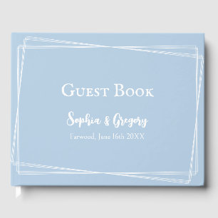 Livro De Visitas Casamento Personalizado De Script Branco Elegante 