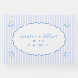 Livro De Visitas Casamento Personalizado Náutico Náutico Azul-Coste