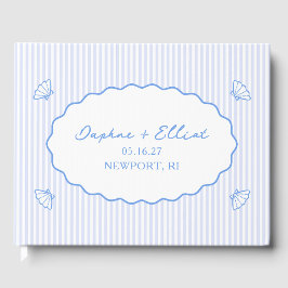Livro De Visitas Casamento Personalizado Náutico Náutico Azul-Coste