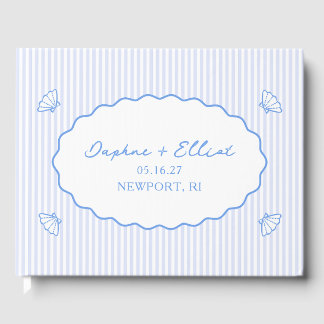 Livro De Visitas Casamento Personalizado Náutico Náutico Azul-Coste