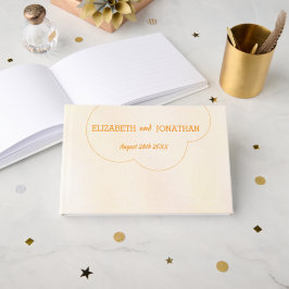 Livro De Visitas Casamento Pôr do Sol Laranja