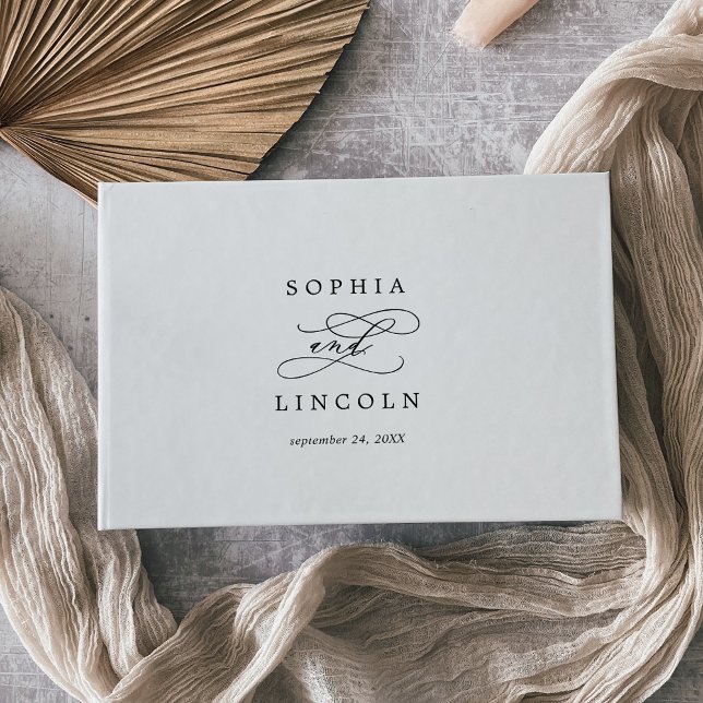 Livro De Visitas Casamento por Monograma Romântico (Criador carregado)