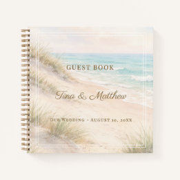 Livro de visitas Casamento praia costeira