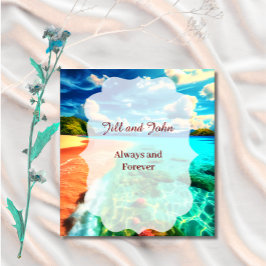 Livro de Visitas Casamento Praia Personalizado Lem