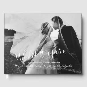 Livro De Visitas Casamento remarried personalizado da foto branco