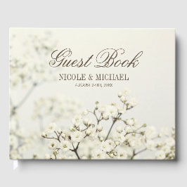 Livro De Visitas Casamento Respiratório do Bebê do Soft Vintage
