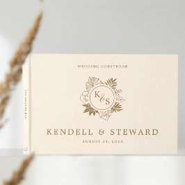 Livro De Visitas Casamento Romântico em Verde Tropical