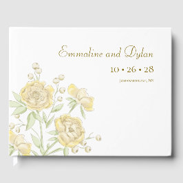 Livro De Visitas Casamento Rosa Amarela