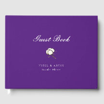Casamento Roxo Vibrante Escuro de Algodão Minimali