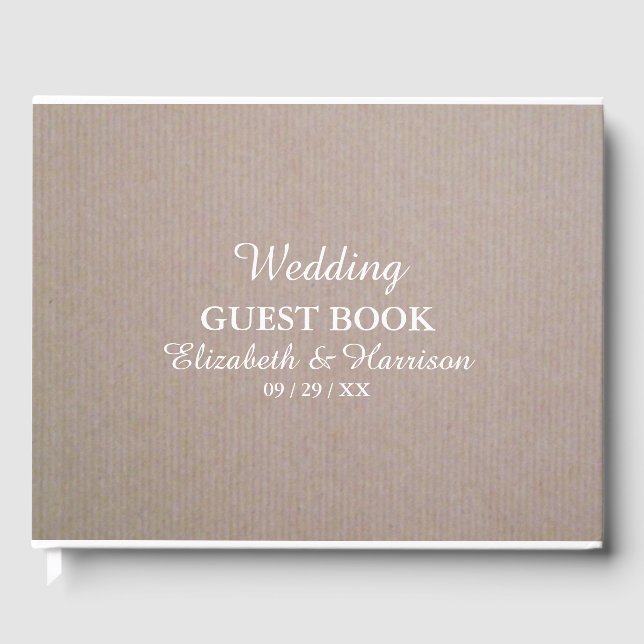 Livro De Visitas Casamento Rustic Country Kraft (Frente)
