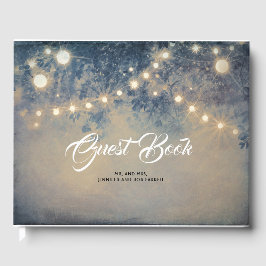 Livro De Visitas Casamento Rustic Country String Lights