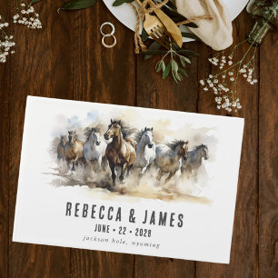 Livro De Visitas Casamento Rustic Wild Horses Fazenda Equestrian Co
