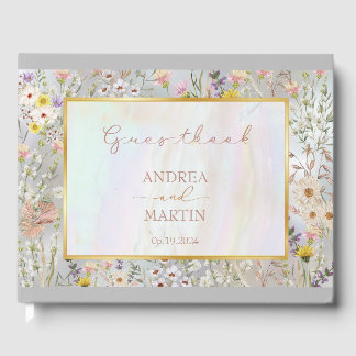 Livro De Visitas Casamento Rustic Wildflower Pastel Garden