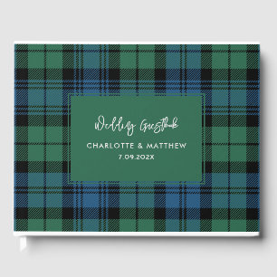Livro De Visitas Casamento Rustic Xadrez Script Campbell Tartan