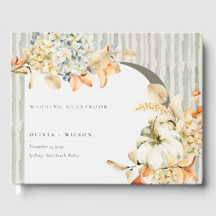Livro De Visitas Casamento Rústico De Pumpkin Leafy Arch Floral