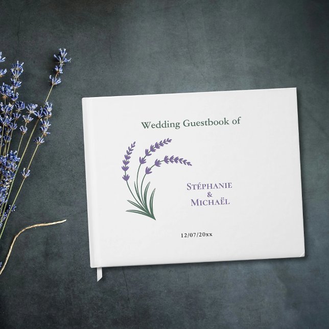 Livro De Visitas Casamento Simples de Lavanda (Simple Lavender Wedding Guest Book)