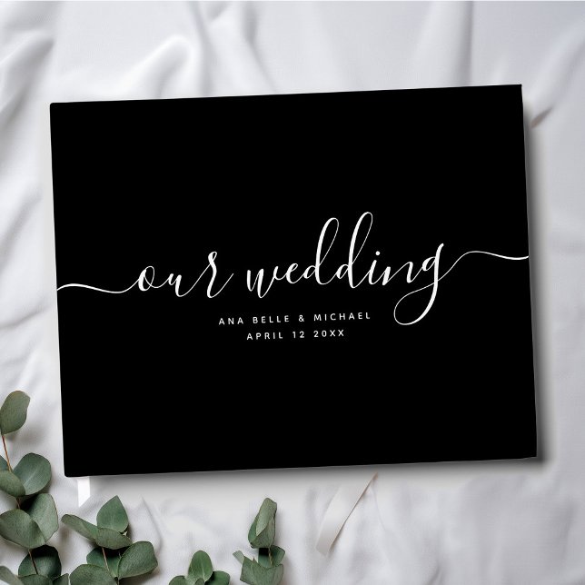 Livro De Visitas Casamento Simples e Elegante Chic Moderno (Criador carregado)