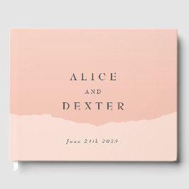 Livro De Visitas Casamento Simples e Minimalista de Blush