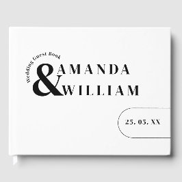 Livro De Visitas Casamento Simples Moderno Mínimo