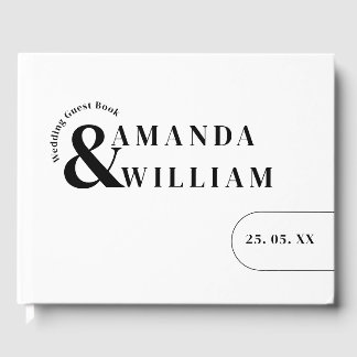 Livro De Visitas Casamento Simples Moderno Mínimo